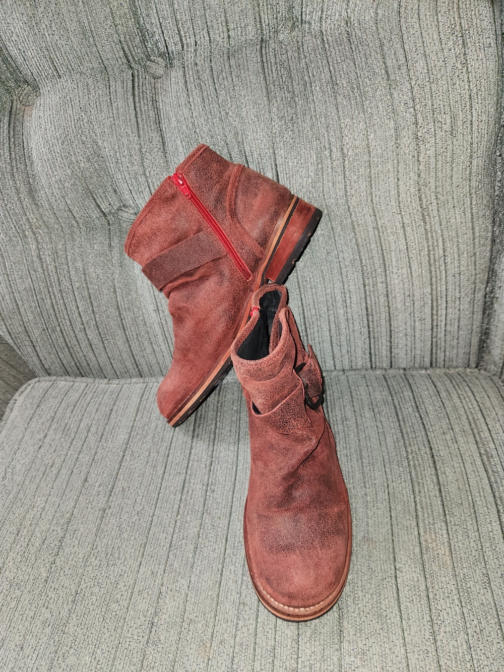 🍉Felmini 40 Ankle Booties in Rusty Red. - Picture 7 of 8